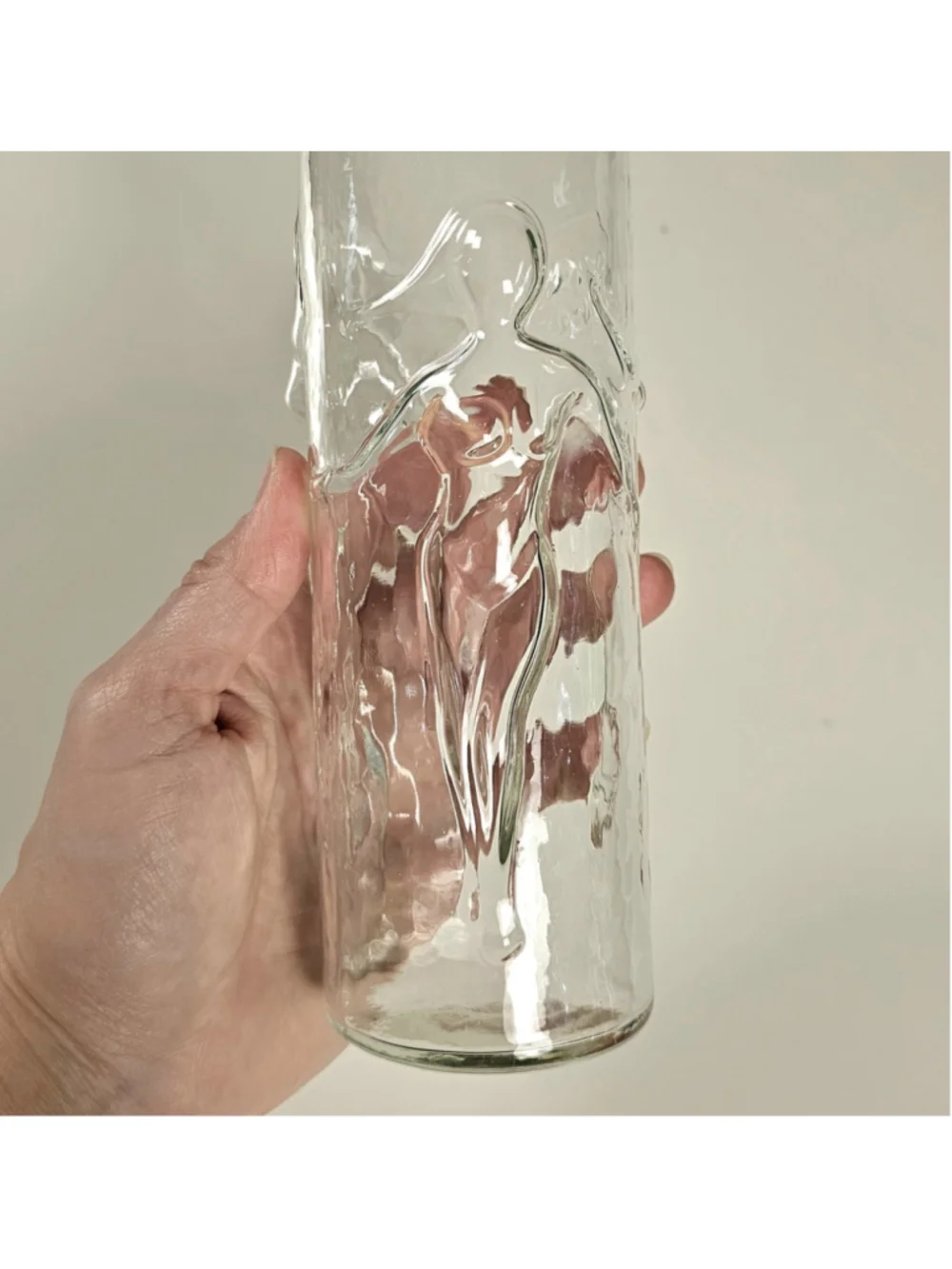Vintage Libbey La Femme Nude Lady Glass Vase 9” Tall Mid Century Clear 1960s